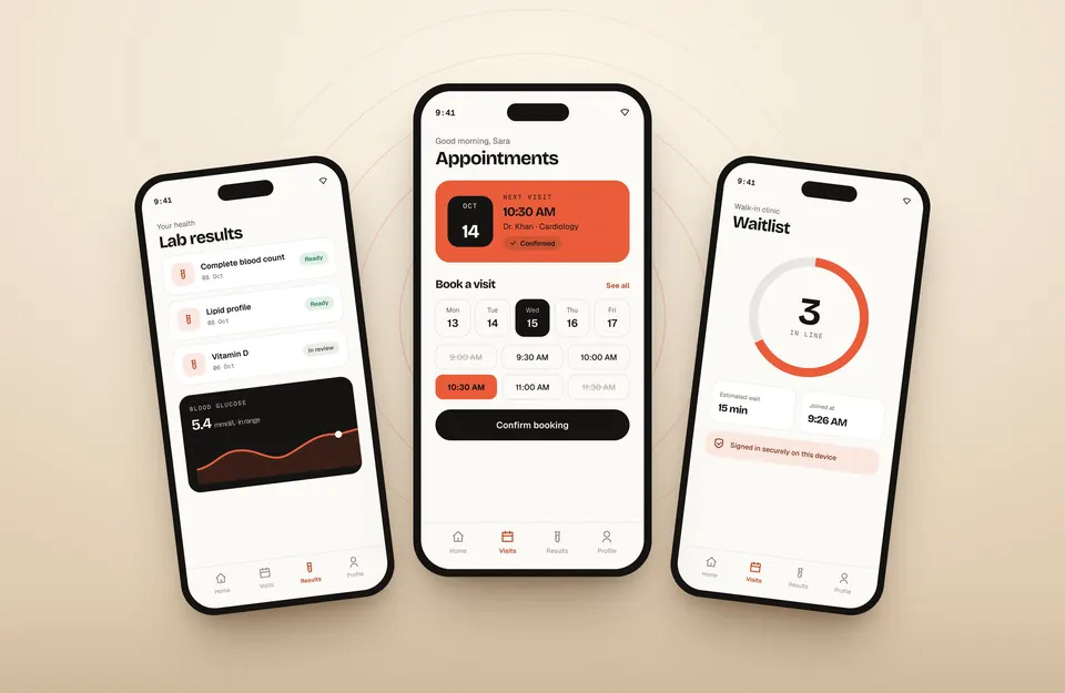 Patient Mobile App — Healthcare project preview